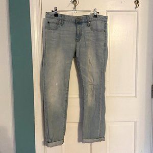 EUC Gap 1969 Distressed Sexy Boyfriend Jeans, light wash